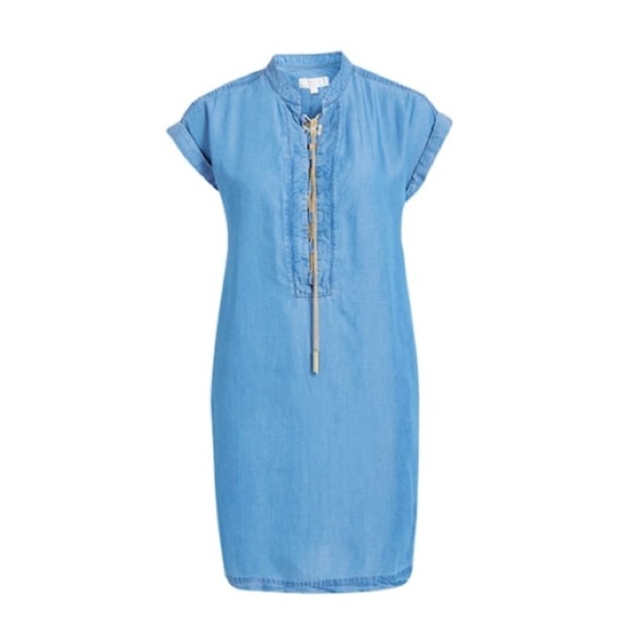 MICHAEL KORS Chain detail chambray dress ⛓️ medium ⛓️ - Picture 2 of 11